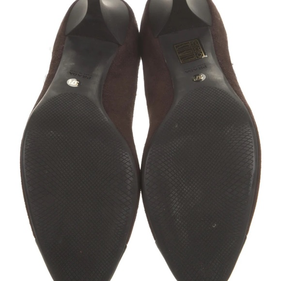 Y2K Vintage Prada Sport Cap Toe Ballet Flat Heels in Brown - Picture 5 of 7